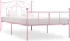 vidaXL Rám postele růžový kov 100 × 200 cm Náhled obrázku produktu 6