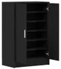vidaXL Schuhschrank Schwarz Eichen-Optik 60x35x92 cm Produktbild-Vorschau 4