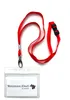 1x Ausweis-Set Ausweisset Umhängeband ROT Lanyard Produktbild-Vorschau 2