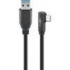 goobay USB C/USB 3.0 A Kabel 0,5 m schwarz Produktbild-Vorschau 2