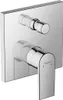 A close-up studio shot of a chrome shower faucet control. Produktbild-Vorschau