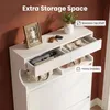 Schuhschrank Schuhkipper Schmal, Weiß, 80B cm | Produktbild-Vorschau 4