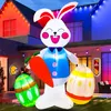 Lapin de Pâques gonflable (1,80 m) avec lumières LED Voir les images du produit 1