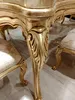 Klassisch Gold Esszimmer set Holztisch Esstisch + 4x Stühle Produktbild-Vorschau 5