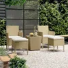 The Living Store 5-tlg. Garten-Bistro-Set Poly Rattan und Produktbild-Vorschau 2