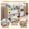 COSTWAY 2 in 1 Bücherregal Kinder, 2-stufiges Kinderregal Produktbild-Vorschau 4