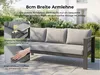 MeXo Gartenlounge Set Aluminium 5-teilig, L-Form Sofa mit Produktbild-Vorschau 5