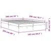 Möbel Bettgestell Braun Eichen-Optik 160x200 cm Produktbild-Vorschau 8
