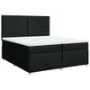 vidaXL Boxspringbett mit Matratze Schwarz 200x200 cm Stoff Produktbild-Vorschau 3