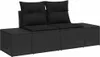 vidaXL Gartensofa-set mit Kissen 10 pcs Schwarz Polyrattan Produktbild-Vorschau 4