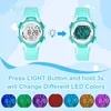 Kinder Digitaluhren,7 Farben LED-Licht Sport Armbanduhr Produktbild-Vorschau 5