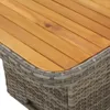vidaXL Tavolo da giardino grigio 80x80x71 cm in poly rattan Anteprima dell’immagine prodotto 10