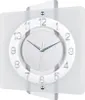 JVD NS20133.2 Wanduhr Quarz analog silbern mit Glas leise Produktbild-Vorschau 2
