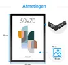 Bilderrahmen 50 x 70 cm mit bruchsicherem Plexiglas für Produktbild-Vorschau 3