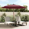 vidaXL Sonnenschirm mit Holzmast Bordeauxrot 299x240 cm Produktbild-Vorschau 2