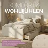 Homestyle4u Polsterbett 120x200 Beige Doppelbett Produktbild-Vorschau 2