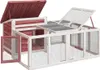 vidaXL Kaninchenstall Mokka 144x123x67,5 cm Massivholz Produktbild-Vorschau 4