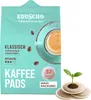 A bag of Eduscho coffee pads with a cup of coffee and coffee beans depicted on it, and a small plant growing from coffee pads in the foreground. Anteprima dell’immagine prodotto