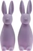 Deko-Osterhase Flieder Lila Beflockt 29,5cm 2er Set Ostern, Produktbild-Vorschau 3