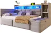 A modern daybed with integrated storage and LED lighting. Produktbild-Vorschau