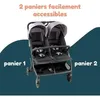 Bambisol DS209 GRAU SCHWARZ – Zwillingskinderwagen Produktbild-Vorschau 2