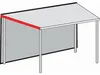 Thekentisch Atlantis schräg/gerade 135/68x82,5x105cm Produktbild-Vorschau 3