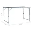 Campingtisch Klappbar Grau Aluminium 120x60 cm Produktbild-Vorschau 9