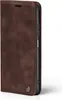 A brown flip cover phone case shown from the side. Produktbild-Vorschau