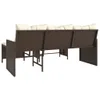 Gartensofa in L-Form mit Tisch und Kissen Braun Poly Rattan Produktbild-Vorschau 6