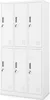 A white metal locker with six compartments, arranged in two columns of three. Náhľad obrázku produktu