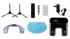 A collection of accessories for a robot vacuum cleaner, including brushes, a remote control, a charging dock, a mop, and a power adapter, arranged on a white background. Náhľad obrázku produktu