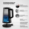 A cutaway view of a black electric kettle with various features highlighted by text callouts. Anteprima dell’immagine prodotto