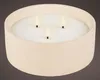 LED Kerze mit Timer dreiflammig 20x8cm Wachs Beton Weiß / Produktbild-Vorschau 2