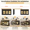 Uitbreidbare keukenbar met LED-verlichting, eettafel met 3 Productafbeelding-voorbeeld 7