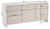 Selsey Lummo - Credenza a 3 ante con 3 cassetti, grigio Anteprima dell’immagine prodotto 5