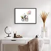 Gerahmtes Poster - Schwarzer Rahmen - Panda Fahrrad Kinder Produktbild-Vorschau 6