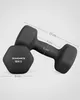 A pair of black dumbbells with measurement indicators. Produktbild-Vorschau