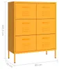vidaXL Zásuvková skříň hořčicově žlutá 80x35x101,5 cm ocel Náhled obrázku produktu 7