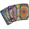 A collection of rectangular ceramic plates with intricate, colorful, bohemian-style patterns. Náhled obrázku produktu