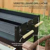 Kohlegrill, Grillwagen, 2 Grillflächen, 2 Räder, Griffe, Produktbild-Vorschau 5