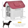 PawHut Hundehütte Outdoor Hundehaus mit Dachluke für kleine Produktbild-Vorschau 3