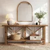 Table console Tribesigns en bois massif, 180 cm, table Voir les images du produit 9