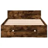 vidaXL Rám postele se zásuvkou kouřový dub 90x200 cm Náhled obrázku produktu 4