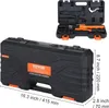 A black and orange hydraulic pipe crimper tool case with dimensions shown. Podgląd zdjęcia produktu