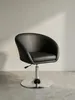 Lounge- & Cocktailsessel Eiche Massivholz schwarz 62x55x84 cm mit Höhenverstellung und Drehfunktion für Arbeitszimmer Design Möbel modern hochwertig stilvoll robust langlebig Wohnen_#sku_BARSPM2.157#
