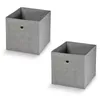 2x Faltbare Aufbewahrungsbox Polypropylen Grau 32x32x32 cm Produktbild-Vorschau 1