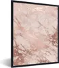 MuchoWow® Gerahmtes Poster Marmor - Rosa - Luxus - Produktbild-Vorschau 1