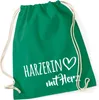 Huuraa Turnbeutel Harzerin mit Herz 12 Liter Kelly Green Produktbild-Vorschau 1