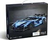 The box for a building block toy set of a blue sports car. Produktbild-Vorschau