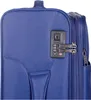 A close-up view of a blue suitcase with a TSA-approved combination lock. Anteprima dell’immagine prodotto